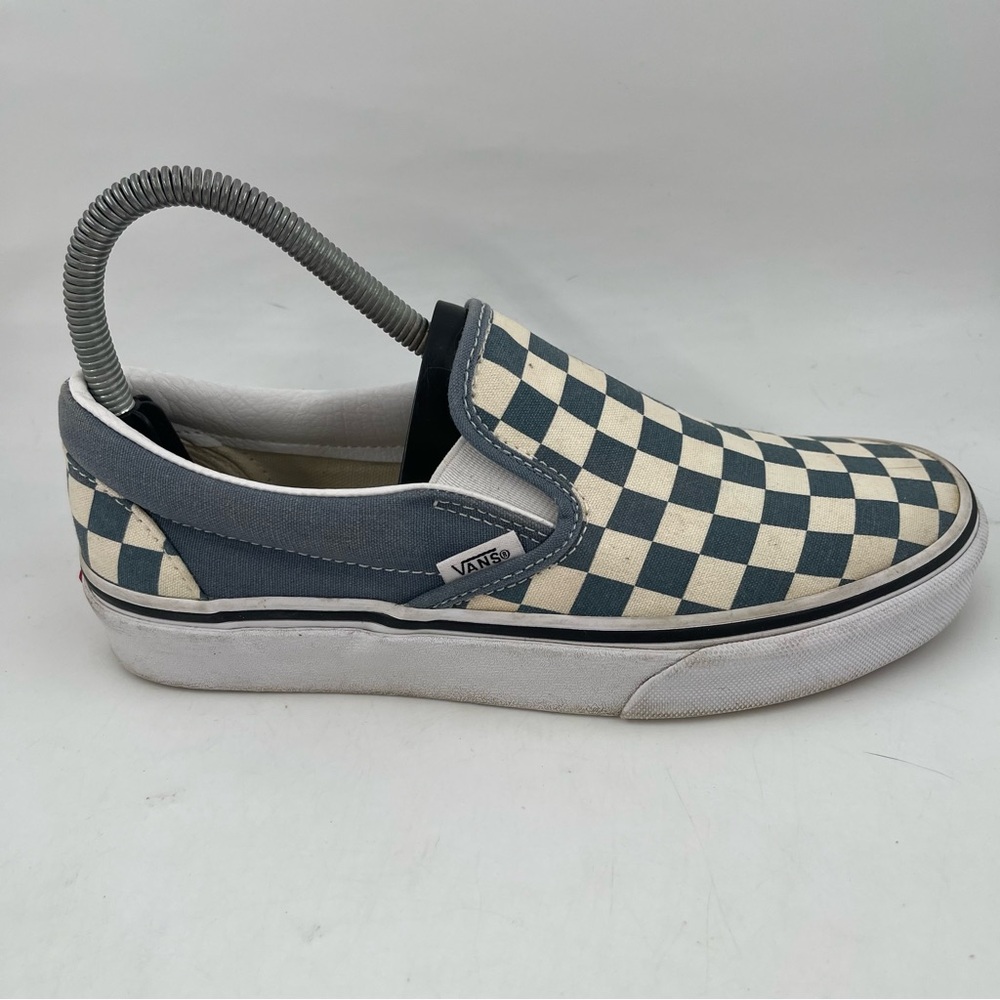 Vans Women’s Classic Blue Authentic-SZ 6.5- Canvas Checkerboard Slip-On Shoes